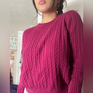 Magenta knit sweater